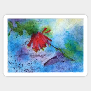 Hummingbird Batik Watercolor Sticker